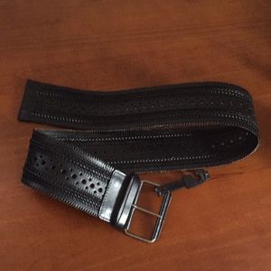 Nicole Miller wide black leather belt